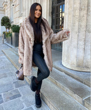 Linn Fur Jacket – Beige