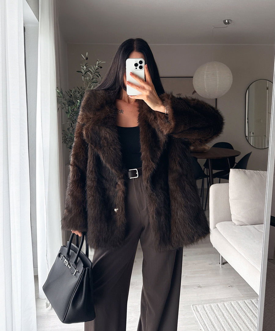 Wendy Fur Jacket – Brown