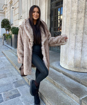 Linn Fur Jacket – Beige
